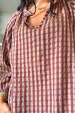 Vivienne Plaid Heathcliff Blouse Chestnut & Hazelnut